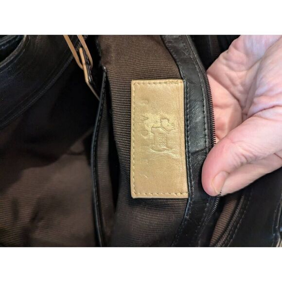 Vintage Radley London Black Leather Tote Shoulder bag, Top Grab Handle - Picture 4 of 9
